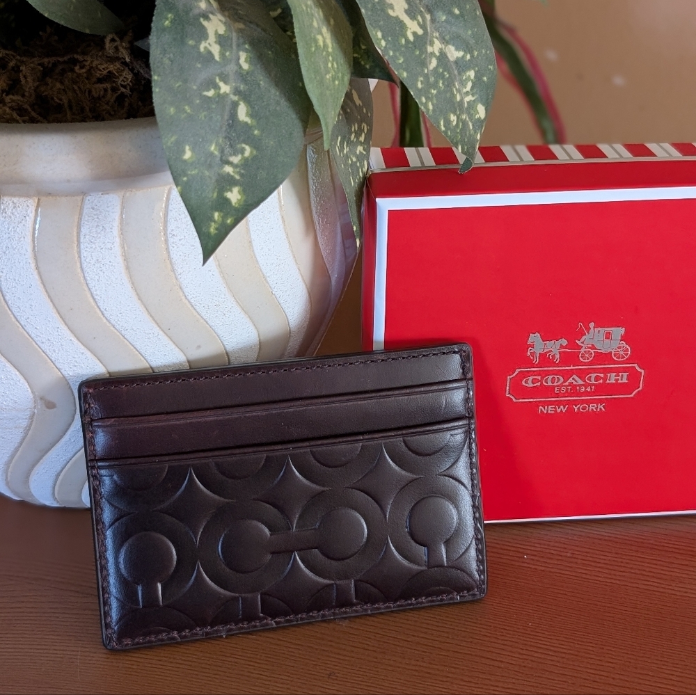 Coach Brown Card Holder